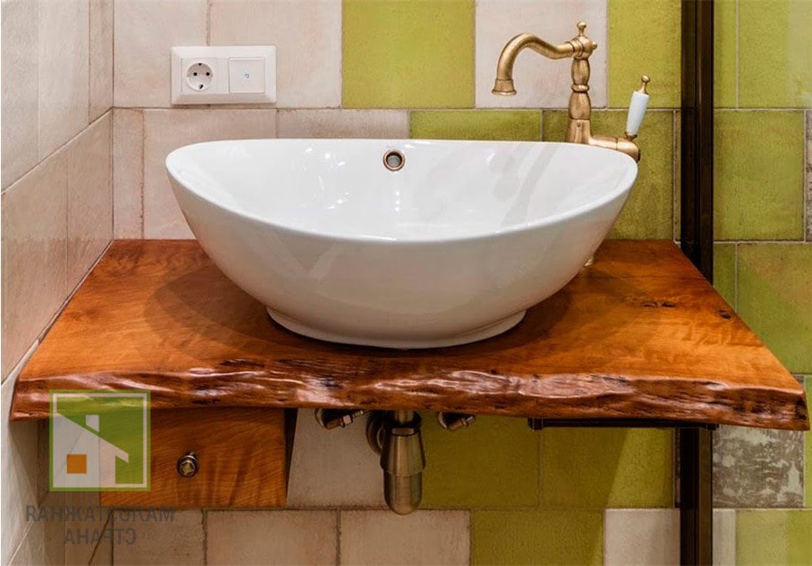 Деревянная столешница в ванную под раковину: породы древесины, уход за поверхностью