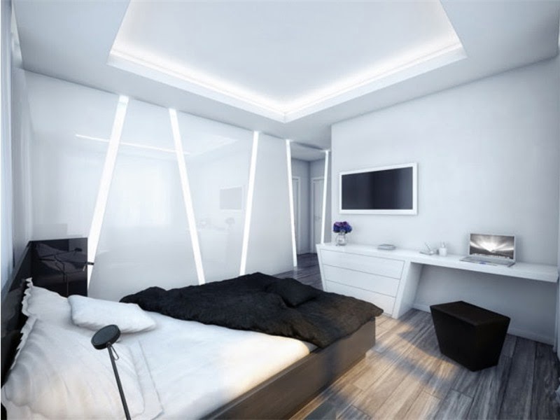 25 дизайнов спальни в стиле хай-тек