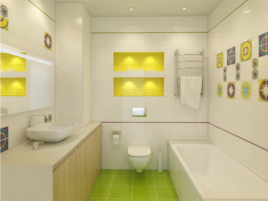 Белая плитка в ванной: тон, форма и яркие аксессуары фото