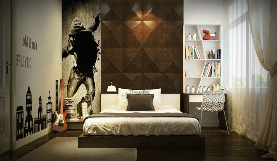 Дизайн комнаты для молодого человека в современном стиле фото