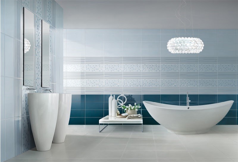 Дизайн плитки в ванную комнату: лучшие комбинации и игра с формами фото