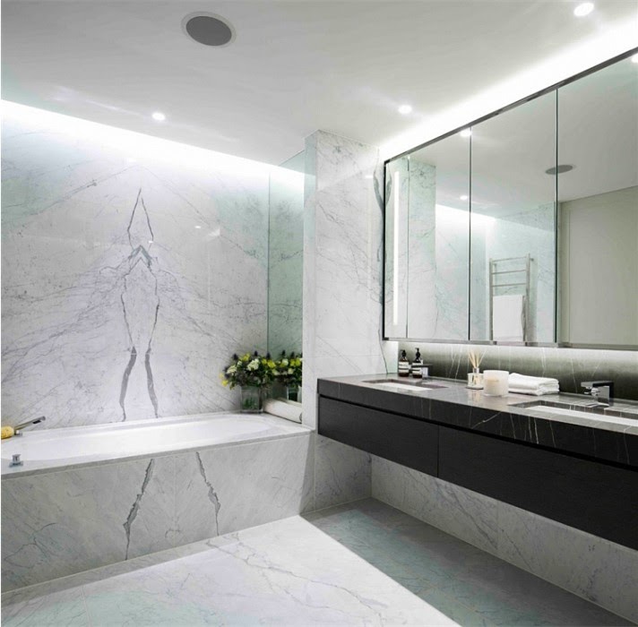 Мраморная ванная комната: 15 идей для современного дизайна фото
