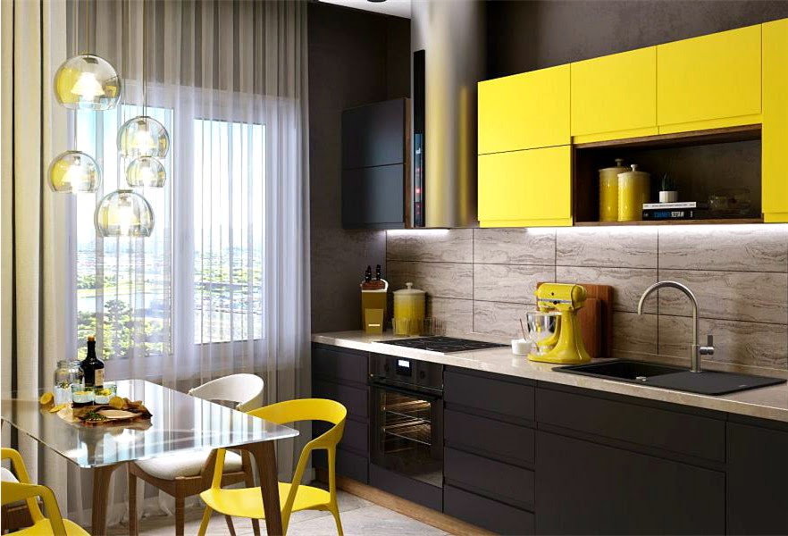 Оттенки желтого на кухне: гарнитур, стены или декор?