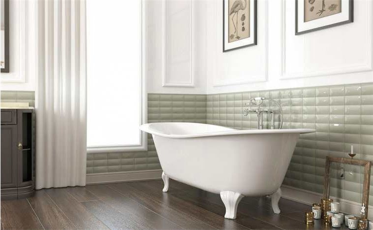 Плитка кабанчик в ванной – модная и простая форма для дизайна интерьера комнаты фото