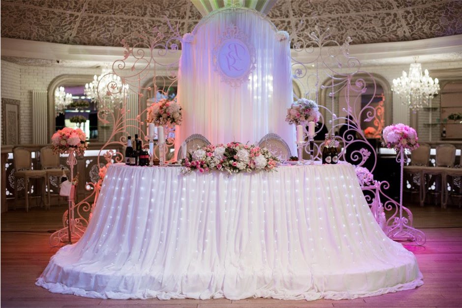 Стильный свадебный зал: варианты торжественного оформления фото