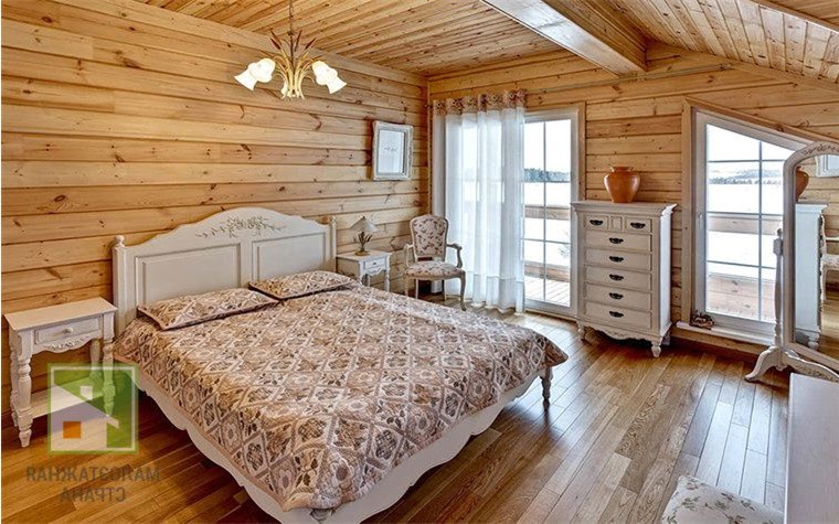 Дизайн спальни в деревянном доме: расположение комнаты, стили оформления и особенности интерьера фото