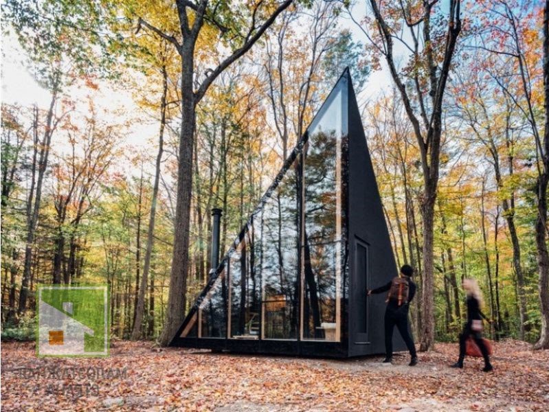 Дом-кристалл в лесу Лансвилла – маленький, но комфортный: проект архитекторской студии BIG