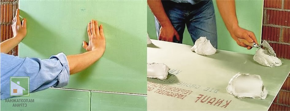 Гипсокартон на потолок без каркаса: как правильно закрепить фото