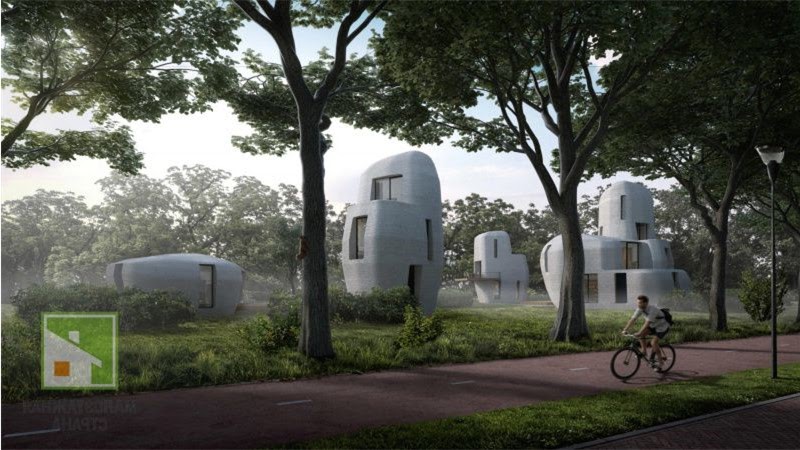 Голландская фирма «распечатала» пять домов на 3Д-принтере: модные веяния или технология будущего? фото