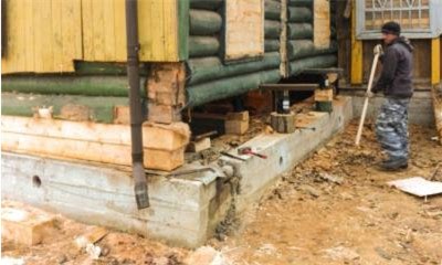 Методики ремонта и замены ленточного фундамента под деревянным домом фото
