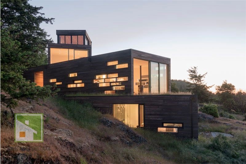 Каскадный дом Bailer Hill, выстроенный на склоне горы: проект студии Prentiss+Balance+Wickline фото