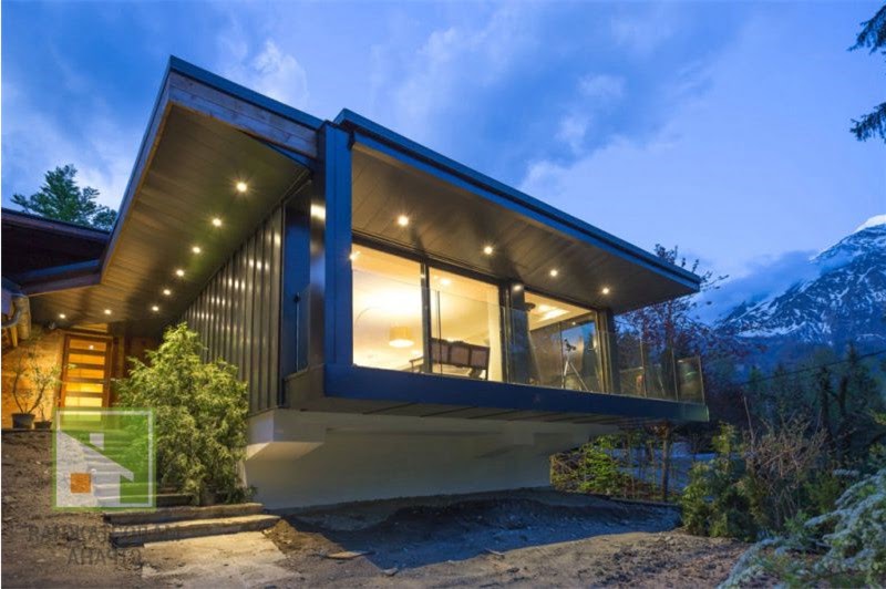 Красота и эффектность современного дома в стиле Шале от студии Chevallier Architectes фото