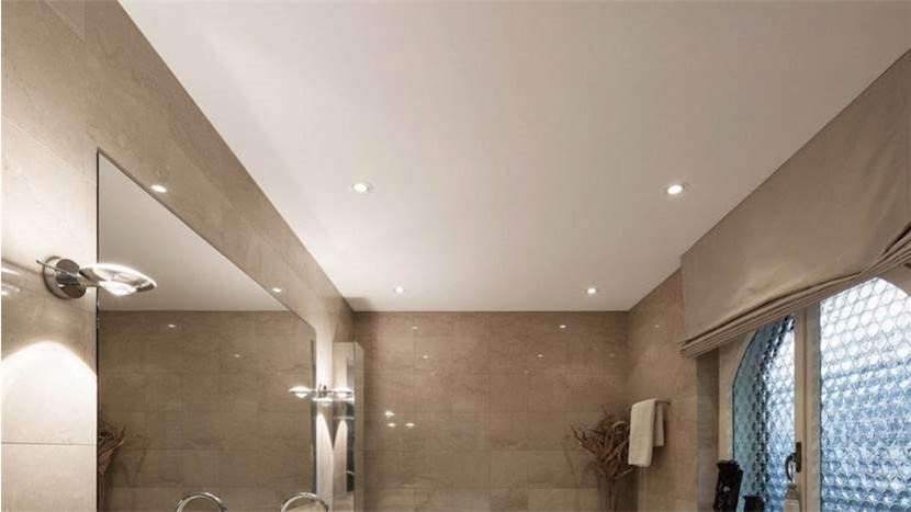 Натяжной потолок в ванной: какие плюсы и минусы у этого варианта отделки фото