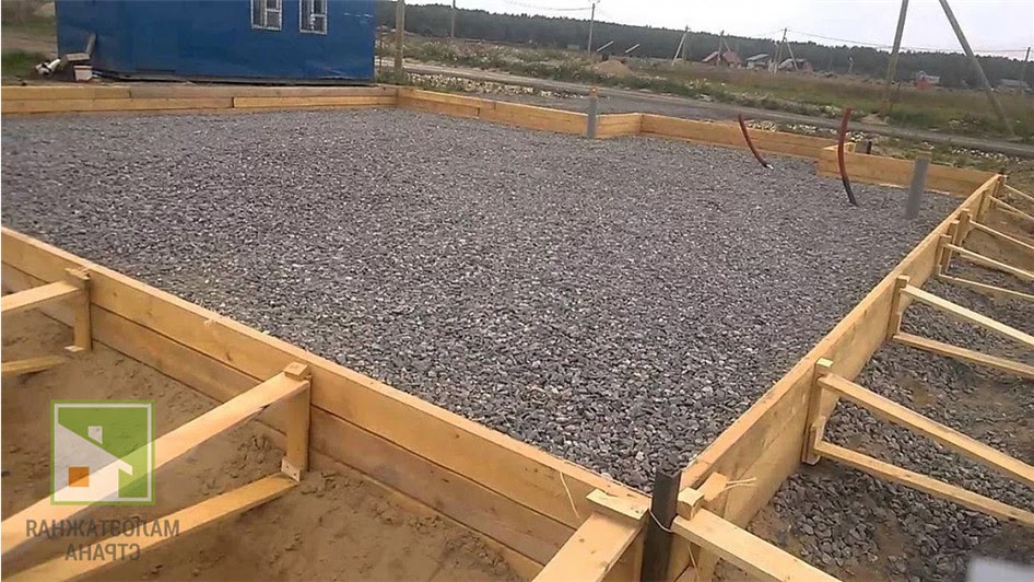 Несколько видов подушек под фундамент с использованием песка, гравия или бетона
