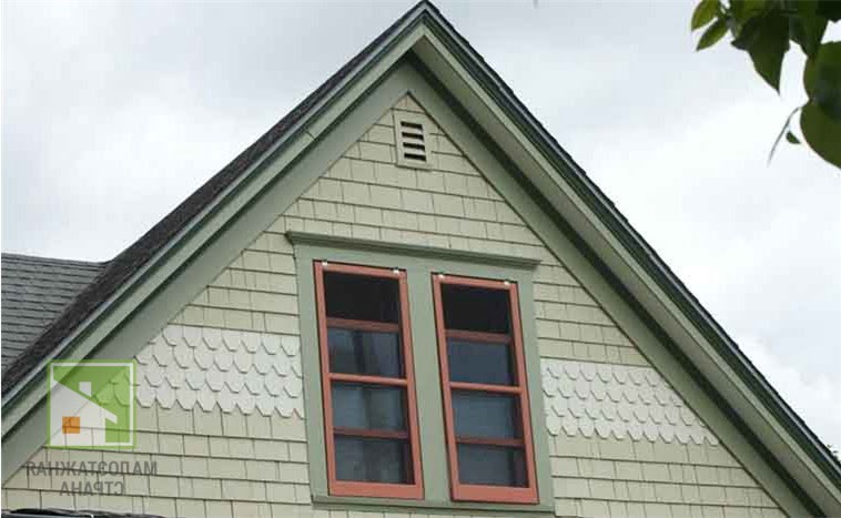 Окна и другие элементы на фронтоне двухскатной крыши: особенности конструкции фото