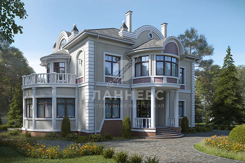Проект загородного дома в классическом стиле