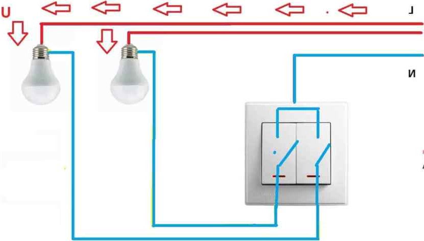 Схема подключения двухклавишного выключателя – устройство 2-х-клавишного выключателя, особенности монтажа, инструкция