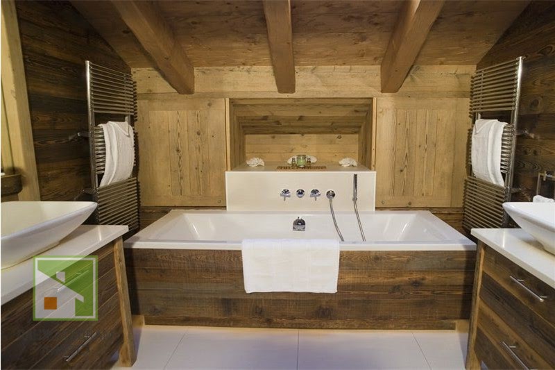 Ванная в деревянном доме: особенности помещения, гидроизоляция, примеры отделки на фото и видео фото
