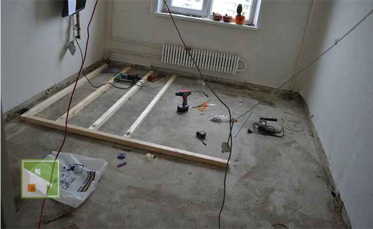 Выбор крепежных изделий и крепление деревянных лаг к бетонному полу