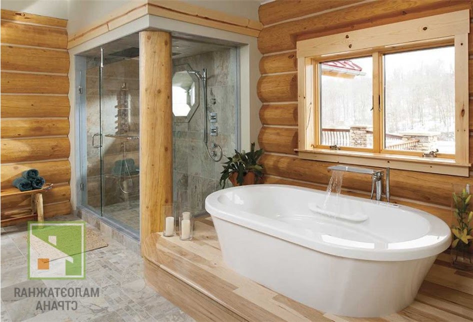 Выбор стиля для реализации дизайна ванной комнаты в деревянном доме