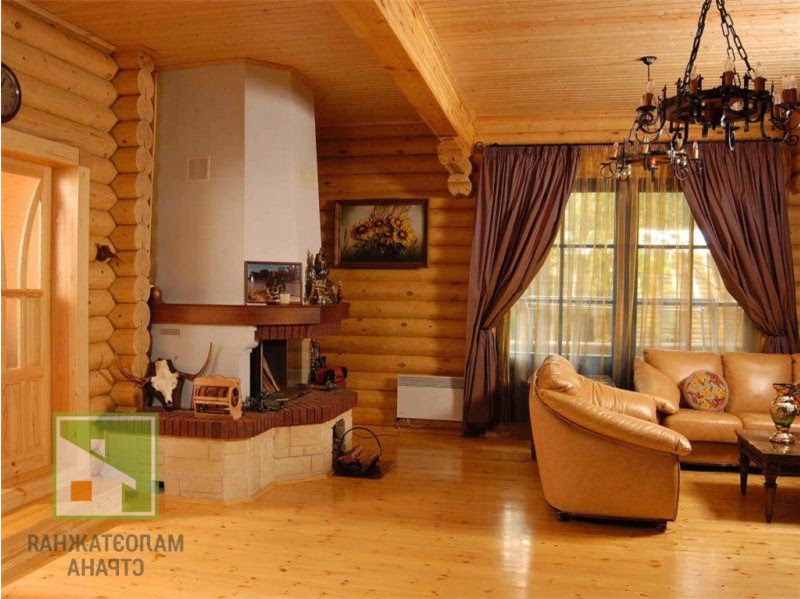 Внутренняя отделка деревянных домов из бревна: особенности и варианты, этапы работ фото