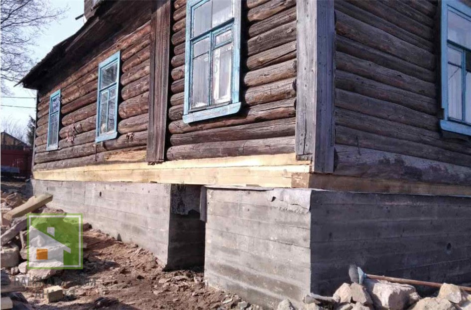 Замена фундамента деревянного дома: все о ремонте конструкции фото